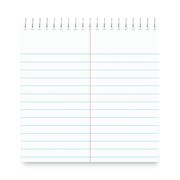 Universal Steno Pads, Gregg Rule, Red Cover, 80 White 6 x 9 Sheets O5-96920